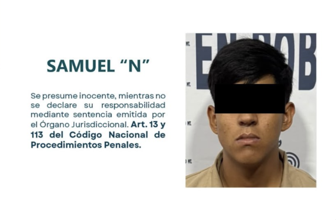 Samuel "N" robó una motocicleta.
