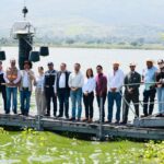 Fortalecen acciones para el saneo de la laguna de Cajititlán.