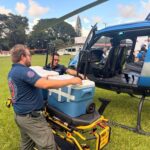 Trasladan órganos en helicóptero Zeus