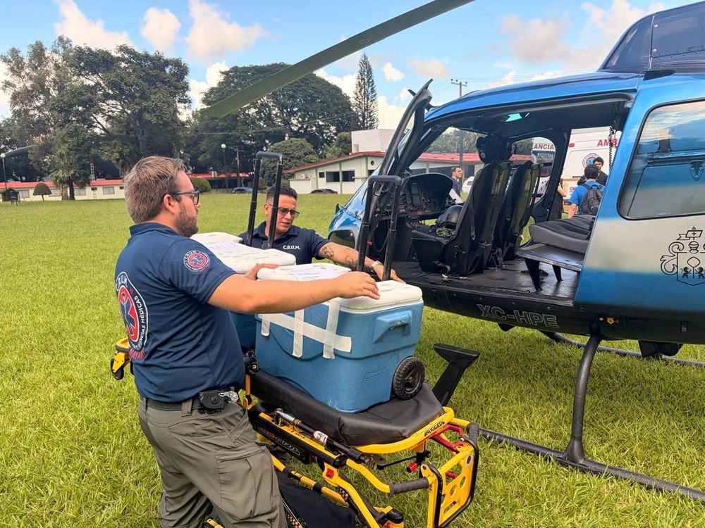 Trasladan órganos en helicóptero Zeus