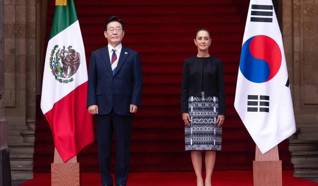 Claudia Sheinbaum y el Presidente de Corea