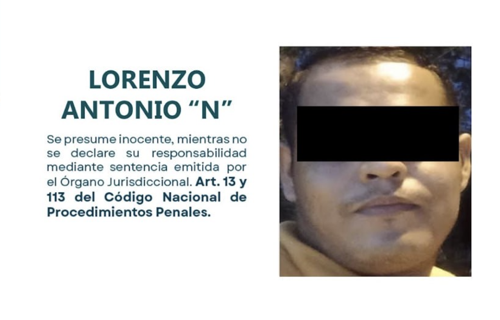 Lorenzp Antonio "N" acusado de abuso sexual infantil agravado