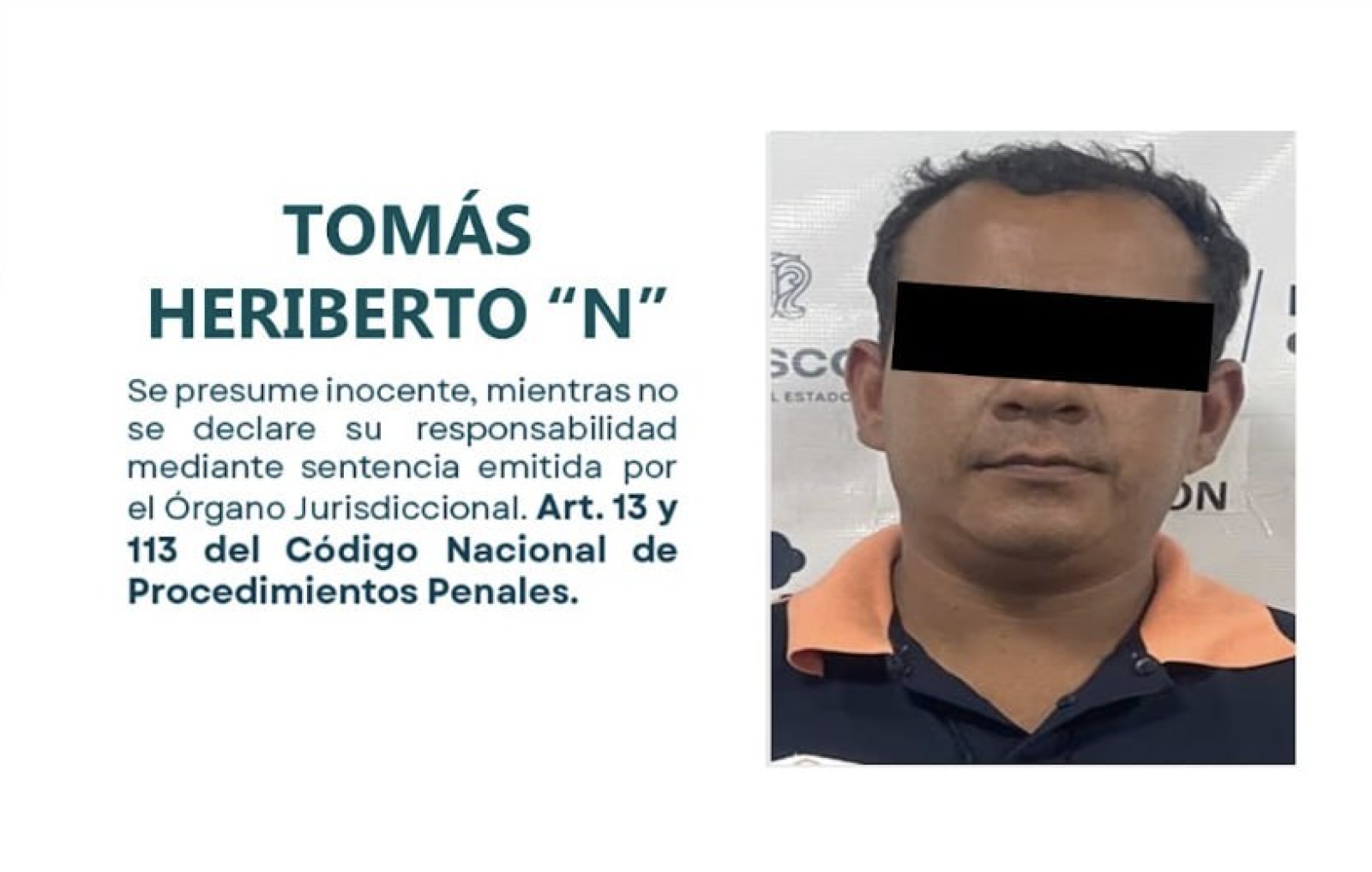Tomás Heriberto "N" abusó de la hija de su pareja.