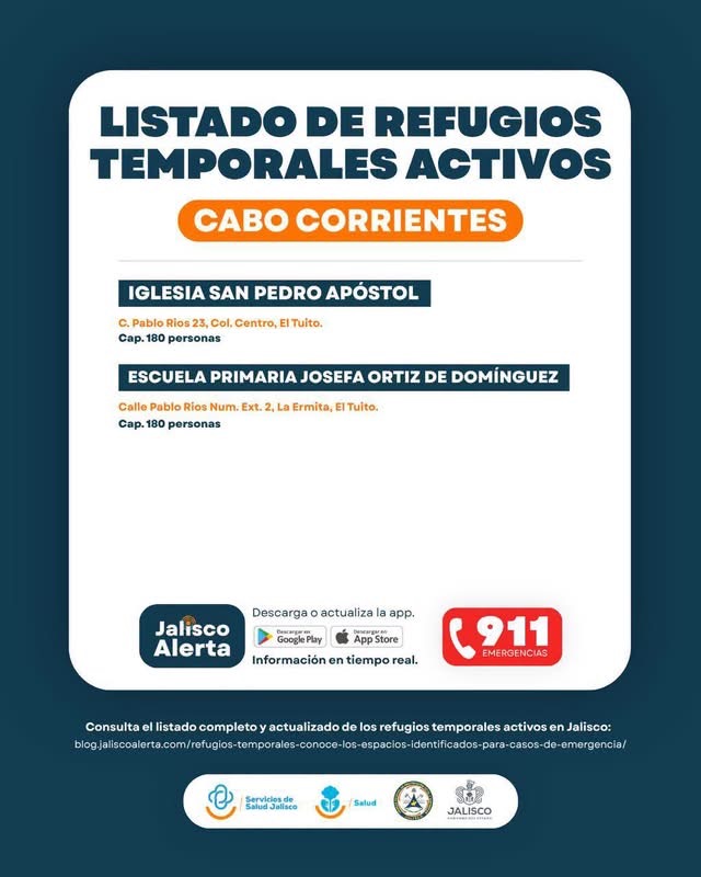 Refugios temporales en Cabo Corrientes