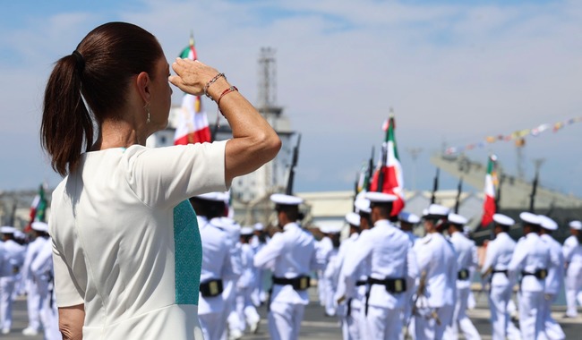 Agradece Claudia Sheinbaum a Armada de México.